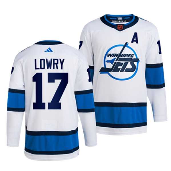 Men%27s Winnipeg Jets #17 Adam Lowry White 2022-23 Reverse Retro Stitched Jersey Dzhi->tampa bay lightning->NHL Jersey